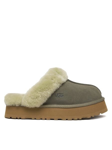 Ugg Kapcie W Disquette 1122550 Zielony. Zielone kapcie UGG, bez wzorów, ze skóry. Za 549.99 zł.