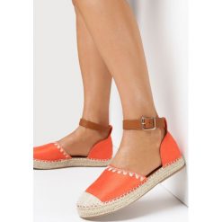 Pomarańczowe Espadryle Elaemon. Brązowe espadryle Born2be, z aplikacjami, z jeansu, boho, z okrągłym noskiem, bez obcasa. W wyprzedaży za 55.99 zł.