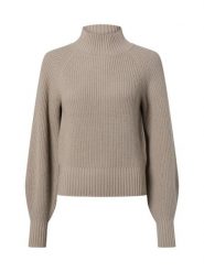 HUGO sweter z dzianiny z wełną i kaszmirem - Sorellasio Kobiety szary|brązowy, XL. Brązowe swetry Hugo, xl, bez wzorów, z dzianiny, bez ramiączek. Za 549.95 zł.