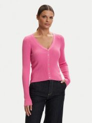 ONLY Kardigan Mist 15363392 Różowy Slim Fit. Czerwone swetry ONLY, xs, bez wzorów, z syntetyku, bez ramiączek. Za 129.99 zł.