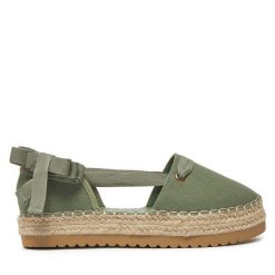 Espadryle DeeZee. Zielone espadryle DeeZee, bez wzorów, bez obcasa. Za 119.99 zł.