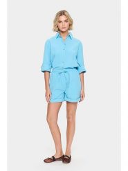 SAINT TROPEZ Szorty w kolorze błękitnym rozmiar: L. Niebieskie szorty Saint Tropez, bez wzorów, z bawełny. Za 99.95 zł.