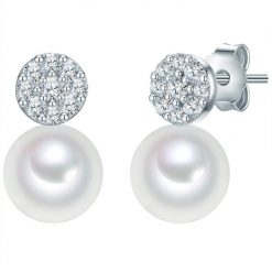 Valero Pearls Kolczyki Srebro wysokiej próby Żółte złoto 1 ct Damski. Żółte kolczyki Valero Pearls, z cyrkonią, srebrne. Za 269.99 zł.
