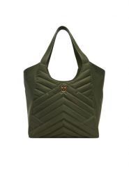 PINKO Torebka Tote Bag Puzzle 104536 A1EU Z99Q Zielony. Zielone shopper bag Pinko, bez wzorów, z materiału, bez dodatków. Za 1,239.00 zł.