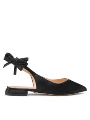 Solo Femme Sandały 24309-01-355/000-05-00 Czarny. Czarne sandały Solo Femme, bez wzorów, z materiału, bez obcasa, na płaskiej podeszwie, bez zapięcia. Za 219.99 zł.