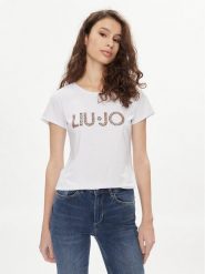 Liu Jo T-Shirt VA4105 JS003 Biały Regular Fit. Białe t-shirty Liu Jo, xs, bez wzorów, z bawełny, bez kołnierzyka, bez ramiączek. Za 159.99 zł.