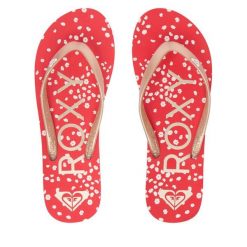 Japonki Roxy. Czerwone japonki Roxy, bez wzorów, sportowe. Za 89.99 zł.