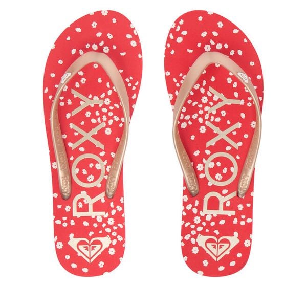 Japonki Roxy. Czerwone japonki Roxy, bez wzorów, sportowe. Za 89.99 zł.