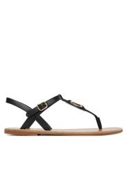 Tommy Hilfiger Sandały Leather Thong Sandal FW0FW09127 Czarny. Czarne sandały Tommy Hilfiger, bez wzorów, ze skóry, bez obcasa, na płaskiej podeszwie, bez zapięcia. Za 409.99 zł.