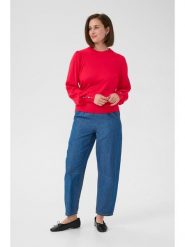 Kaffe Sweter w kolorze czerwonym rozmiar: S. Czerwone swetry Kaffe, s, bez wzorów, bez ramiączek. Za 99.80 zł.