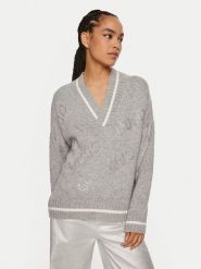 Liu Jo Sweter TF4169 MS55L C3459 Szary Regular Fit. Szare swetry Liu Jo, l, bez wzorów, z wełny, bez ramiączek. Za 369.99 zł.