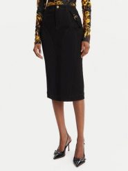 Versace Jeans Couture Spódnica jeansowa 79HAE84M DT037 Czarny Slim Fit. Czarne spódnice Versace Jeans Couture, m, bez wzorów, z bawełny. Za 1,169.00 zł.
