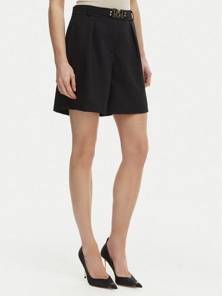 Rinascimento Szorty materiałowe CFC0127761003 Czarny Regular Fit. Czarne szorty Rinascimento, bez wzorów, z materiału. Za 370.99 zł.