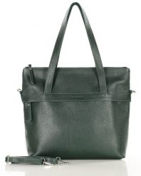 Hobo bag MARCO MAZZINI zielony s287c. Zielone torebki klasyczne bez wzorów, ze skóry, na ramię, bez dodatków. Za 379.00 zł.