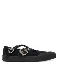 Vans Trampki Mary Jane VN000D9ABLA1 Czarny. Czarne trampki Vans, bez wzorów, z materiału, bez zapięcia. Za 279.99 zł.