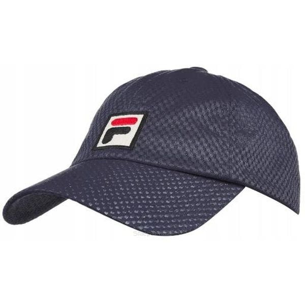 Czapka tenisowa Fila Mesh Cap Sampau granatowa. Niebieskie czapki zimowe Fila, bez wzorów, z meshu. Za 71.99 zł.