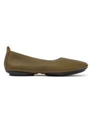 Camper Skórzane baleriny w kolorze khaki rozmiar: 38. Brązowe baleriny Camper, bez wzorów, bez obcasa, bez zapięcia. Za 227.15 zł.