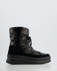 CZARNE ŚNIEGOWCE 6171 GUM NERO. Czarne botki Venezia, bez wzorów, bez obcasa, bez zapięcia. Za 339.00 zł.