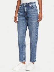 HUGO Jeansy Garlene 50563517 Granatowy Mom Fit. Niebieskie jeansy Hugo, bez wzorów, z bawełny. Za 554.99 zł.