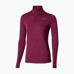 Bluza do biegania damska Mizuno Core Impulse Half Zip Tee. Fioletowe bluzy bez kaptura Mizuno, s, bez wzorów, z materiału, bez kaptura, do biegania. Za 109.99 zł.