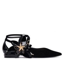 Baleriny Liu Jo. Czarne baleriny Liu Jo, bez wzorów, bez obcasa, bez zapięcia. Za 744.99 zł.