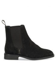 Gant Sztyblety 31553127 Czarny. Czarne botki Gant, bez wzorów, ze skóry, bez obcasa, na płaskiej podeszwie, bez zapięcia. Za 609.99 zł.
