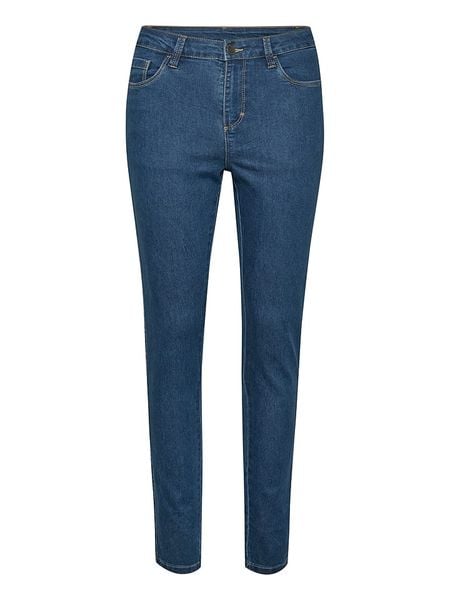 Kaffe Dżinsy "Vicky" - Skinny fit - w kolorze niebieskim rozmiar: 36. Niebieskie jeansy Kaffe, bez wzorów, klasyczne, z podwyższonym stanem. Za 138.45 zł.