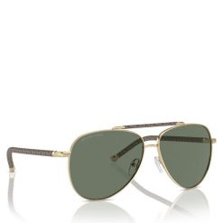Okulary przeciwsłoneczne Michael Kors. Żółte okulary przeciwsłoneczne Michael Kors, bez wzorów, złote. Za 559.99 zł.