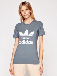 Adidas T-Shirt adicolor Classics Trefoil GN2903 Szary Regular Fit. Szare t-shirty adidas, bez wzorów, z bawełny, bez kołnierzyka, bez ramiączek. Za 99.99 zł.