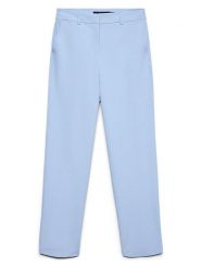 Vero Moda Spodnie w kolorze błękitnym rozmiar: 34/L32. Niebieskie spodnie materiałowe Vero Moda, bez wzorów, z materiału. Za 69.99 zł.