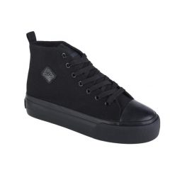Buty damskie trampki sportowe Kappa VISKA OC. Czarne trampki Kappa, bez wzorów, z materiału, klasyczne, bez zapięcia. Za 98.00 zł.