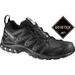 Salomon buty trekkingowe Xa Pro 3D Gtx W Black/Black/Grey 39.3. Czarne buty trekkingowe Salomon, bez wzorów, z gore-texu, bez zapięcia, wspinaczkowe, gore-tex. W wyprzedaży za 477.00 zł.