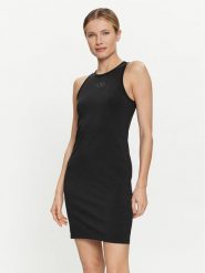 Vans Sukienka letnia Varsity Tank Dress VN000JGP Czarny Slim Fit. Czarne sukienki Vans, l, bez wzorów, z bawełny, bez kołnierzyka, bez ramiączek. Za 159.99 zł.