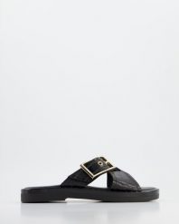 KLAPKI DAMSKIE 6132 COCCO NERO. Klapki Venezia, bez wzorów, ze skóry, bez obcasa, bez zapięcia. Za 169.00 zł.