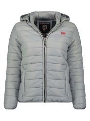 Geographical Norway Kurtka pikowana "Atika" w kolorze jasnoszarym rozmiar: XL. Szare kurtki Geographical Norway, xl, z aplikacjami, bez kaptura. Za 134.53 zł.