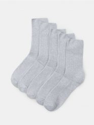Prążkowane skarpetki 5 pack - szary. Szare skarpetki Sinsay, bez wzorów, prążkowane. Za 17.99 zł.