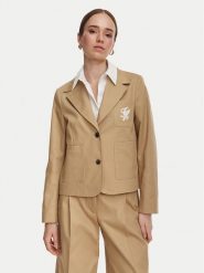 Tommy Hilfiger Marynarka Dressing WW0WW50146 Beżowy Regular Fit. Brązowe marynarki i żakiety Tommy Hilfiger, bez wzorów, z bawełny, bez ramiączek. Za 1,099.00 zł.