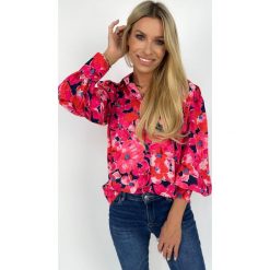 Koszula Flowers Red. Czerwone koszule ClothStore, bez wzorów, z dzianiny, eleganckie, bez kołnierzyka, bez ramiączek. W wyprzedaży za 64.50 zł.