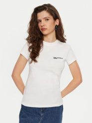 Karl Lagerfeld Jeans T-Shirt A1W17004 Biały Slim Fit. Białe t-shirty Karl Lagerfeld Jeans, xl, bez wzorów, z bawełny, bez kołnierzyka, bez ramiączek. Za 139.99 zł.