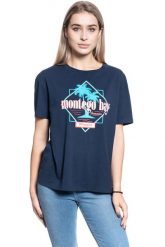 DAMSKI T-SHIRT WRANGLER BOYFRIEND TEE NAVY W7Q2GH114 112132080. Niebieskie t-shirty Wrangler, s, bez wzorów, bez kołnierzyka, bez ramiączek. Za 69.99 zł.