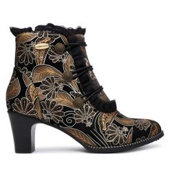 Trzewiki Laura Vita. Brązowe botki LAURA VITA, bez wzorów, bez obcasa, na słupku, bez zapięcia. Za 319.99 zł.