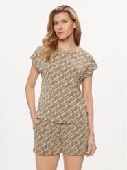 EA7 Emporio Armani T-Shirt 3DTT04 TJUBZ 1731 Brązowy Regular Fit. Brązowe t-shirty EA7 Emporio Armani, l, bez wzorów, z bawełny, bez kołnierzyka, bez ramiączek. Za 309.99 zł.