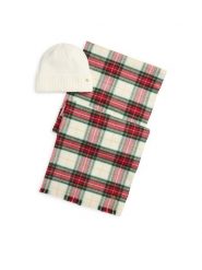 LAUREN RALPH LAUREN Zestaw szalik i czapka 454P23529002 Kremowy. Białe szaliki i kominy Lauren Ralph Lauren, bez wzorów, z poliesteru. Za 819.99 zł.