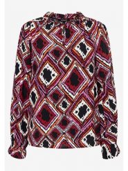 More & More Bluzka w kolorze czerwono-różowo-czarnym rozmiar: 46. Czarne bluzki More & More, bez wzorów, z wiskozy, bez kołnierzyka, bez ramiączek. Za 70.08 zł.