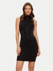 Guess Sukienka codzienna W5RK25 Z2YJ2 Czarny Regular Fit. Czarne sukienki Guess, na co dzień, xs, z aplikacjami, z wiskozy, bez kołnierzyka, bez ramiączek, proste. Za 899.99 zł.