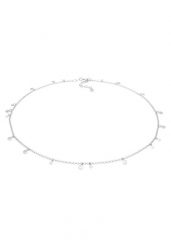 Elli Ladies Choker Platelet Moneta Geo Look Trend Blogger w 925 Sterling Silver Naszyjniki 1 ct Damski. Szare naszyjniki Elli, z materiału, srebrne. Za 333.99 zł.