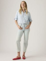 Levi's Dżinsy - Straight fit - w kolorze błękitnym rozmiar: W32/L29. Niebieskie jeansy Levi's, l, z aplikacjami, ze skóry, klasyczne, z podwyższonym stanem. Za 270.44 zł.