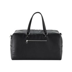 Dopasowana Torba Weekendowa Luxe. Czarne torby podróżne QUADRA, bez wzorów, z materiału, na ramię. Za 204.99 zł.