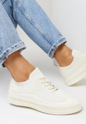 Beżowe Siateczkowe Trampki na Tłoczonej Podeszwie Eezore. Brązowe buty sportowe lifestyle Born2be, bez wzorów, z jeansu, sportowe, bez zapięcia. W wyprzedaży za 42.49 zł.