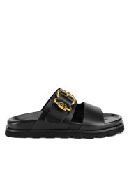 Gino Rossi Klapki 4781-25 Czarny. Czarne klapki Gino Rossi, bez wzorów, ze skóry, bez obcasa, bez zapięcia. Za 329.99 zł.